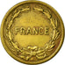 Coin, France, France Libre, 2 Francs, 1944, Philadelphia, VF(30-35), Brass