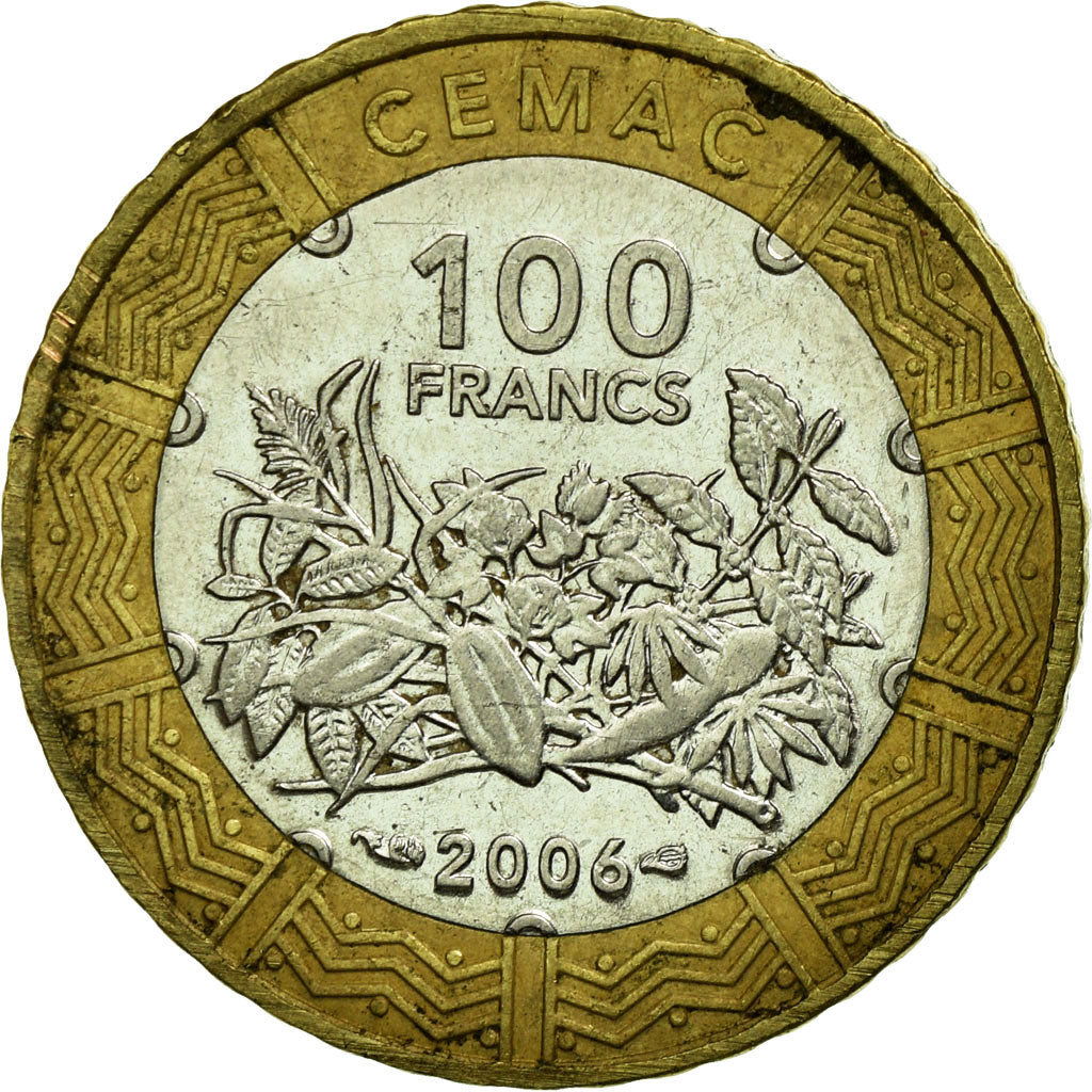 Coin, Central African States, 100 Francs, 2006, Paris, EF(40-45), Bi-Metallic