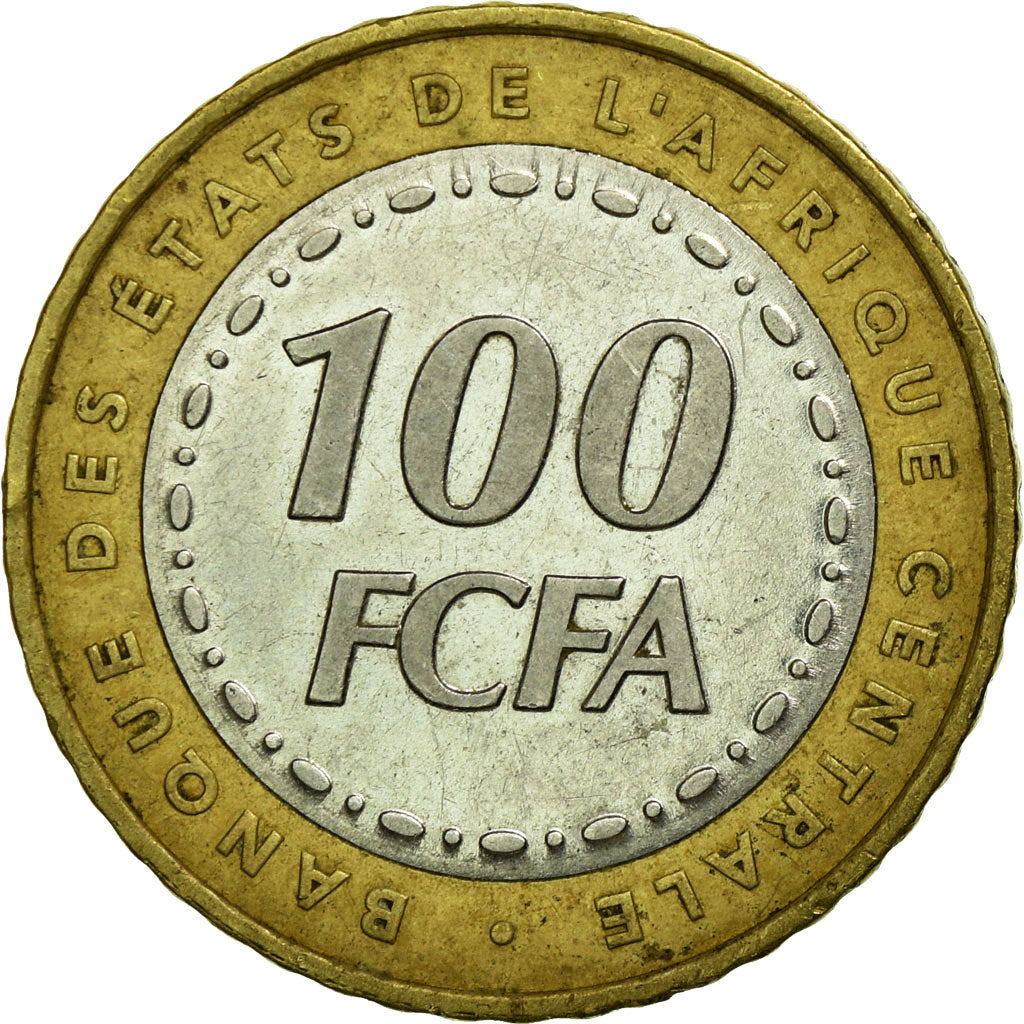 Coin, Central African States, 100 Francs, 2006, Paris, EF(40-45), Bi-Metallic