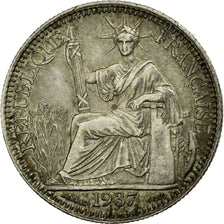 Coin, FRENCH INDO-CHINA, 10 Cents, 1937, Paris, EF(40-45), Silver, KM:16.2