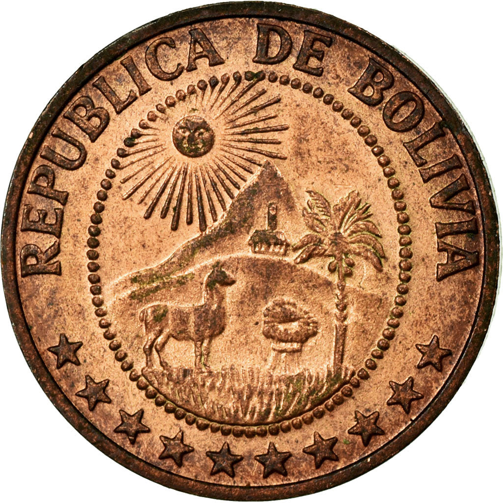 Coin, Bolivia, 5 Centavos, 1970, VF(30-35), Copper Clad Steel, KM:187