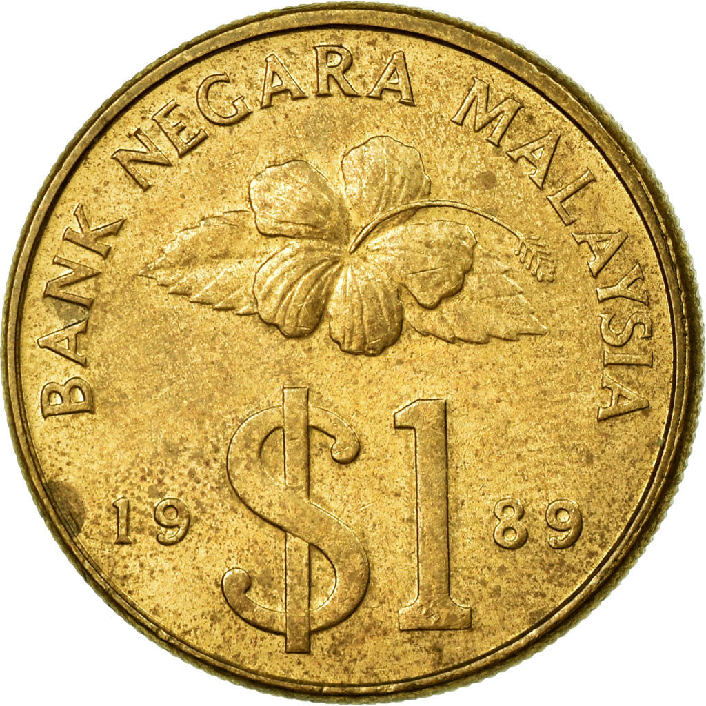 Coin, Malaysia, Ringgit, 1989, VF(30-35), Aluminum-Bronze, KM:54