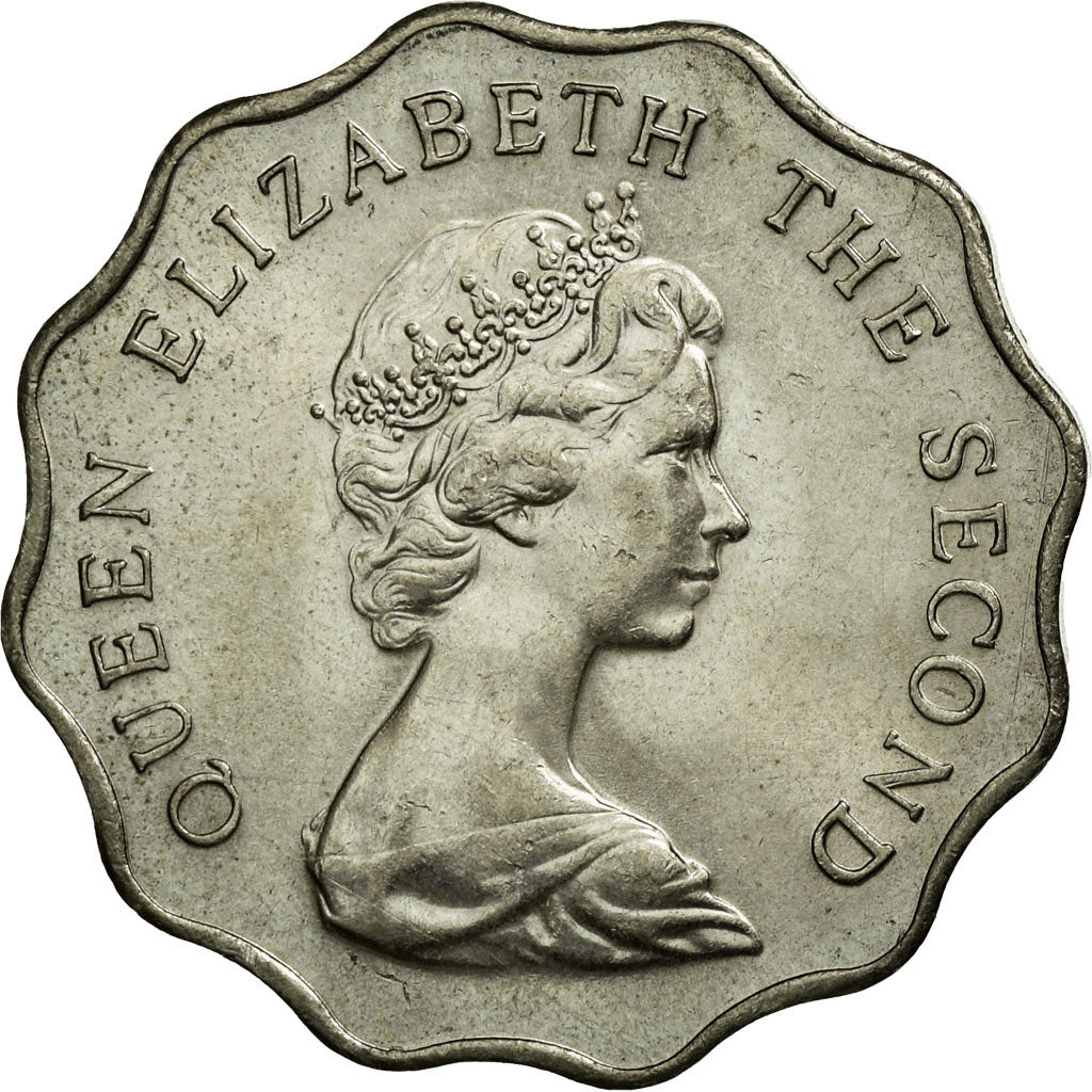 Coin, Hong Kong, Elizabeth II, 2 Dollars, 1984, AU(55-58), Copper-nickel, KM:37