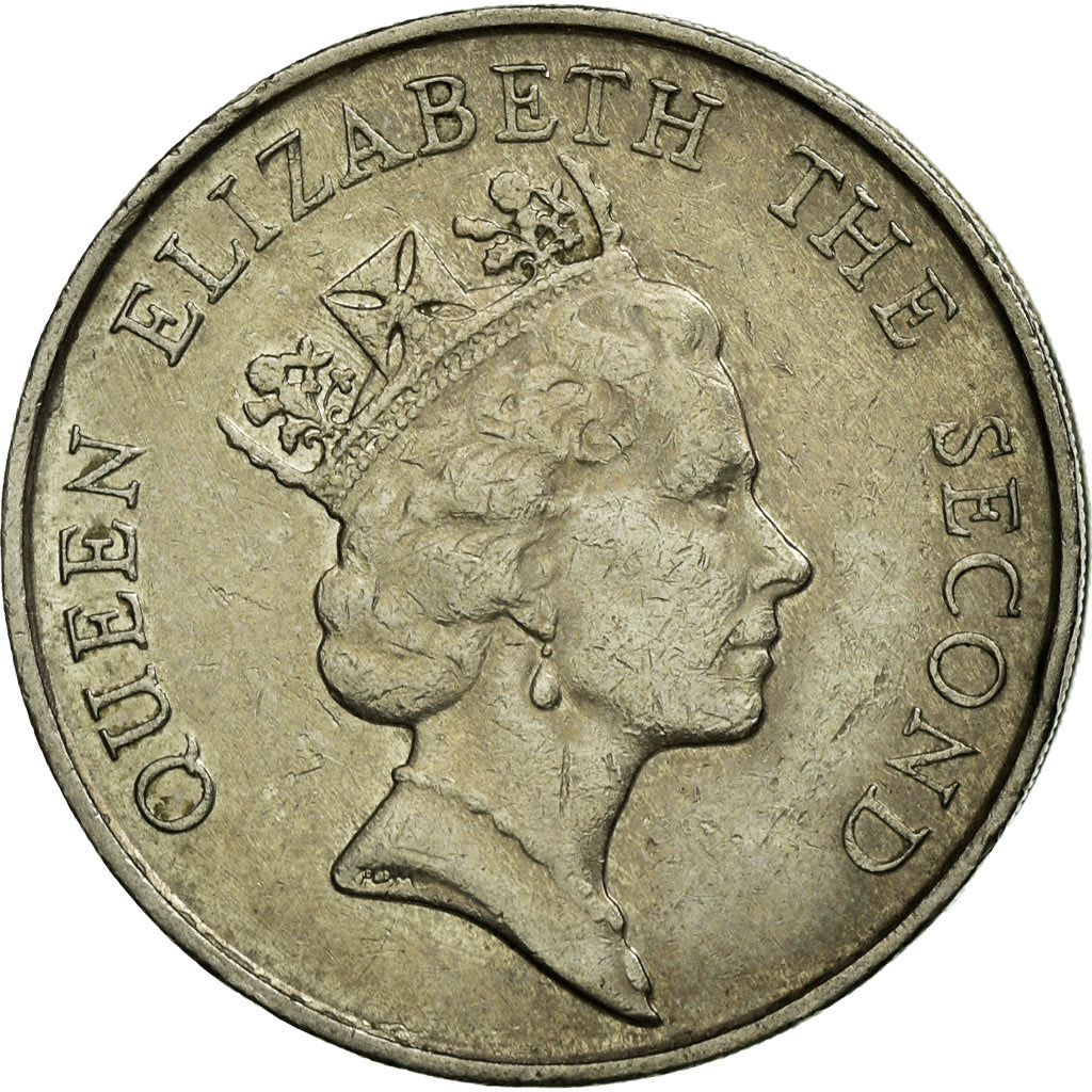Moneda, Hong Kong, Elizabeth II, 5 Dollars, 1988, MBC, Cobre - níquel, KM:56