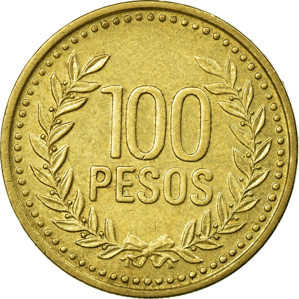 Moneta, Colombia, 100 Pesos, 1994, BB, Alluminio-bronzo, KM:285.1