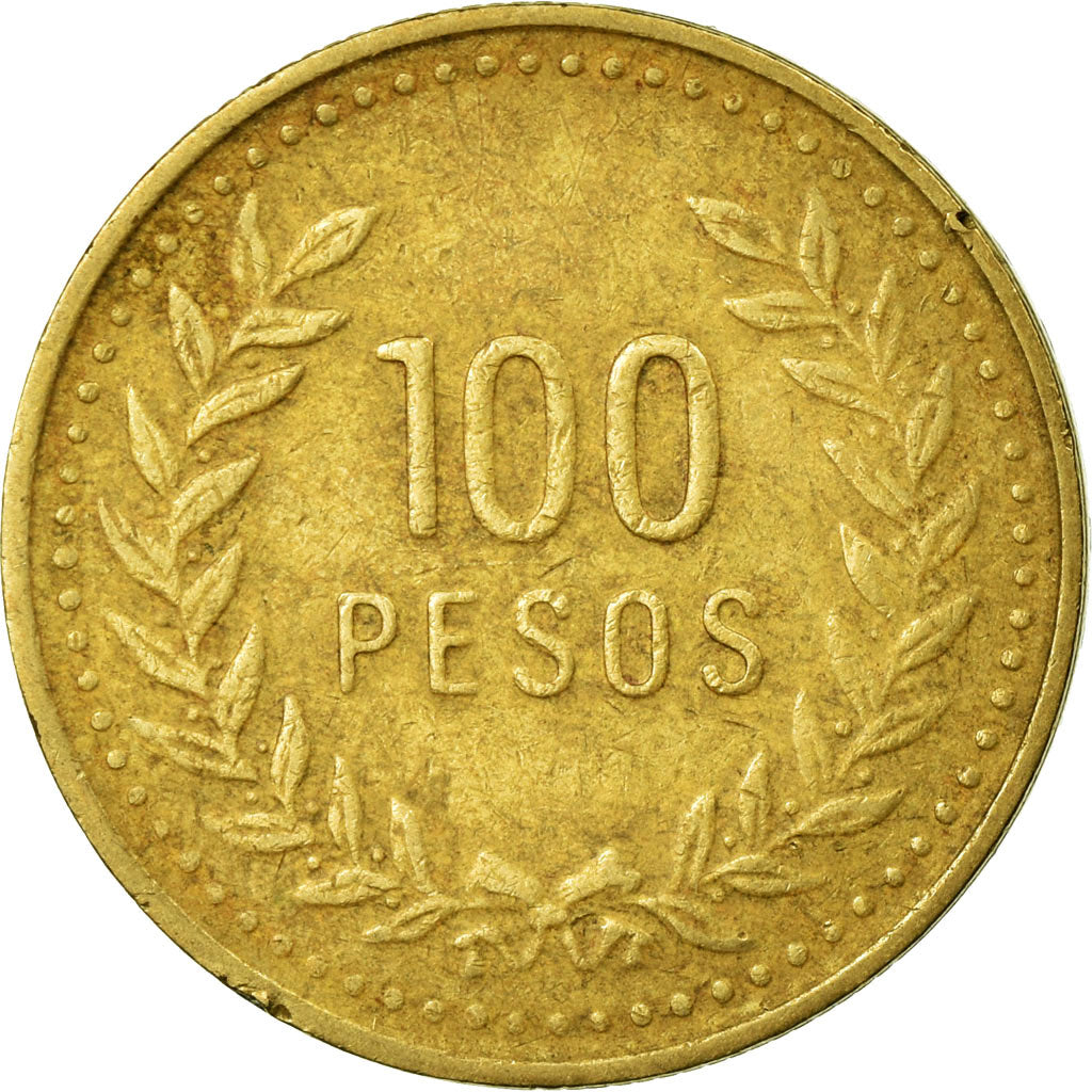 Moneda, Colombia, 100 Pesos, 1993, BC+, Aluminio - bronce, KM:285.1