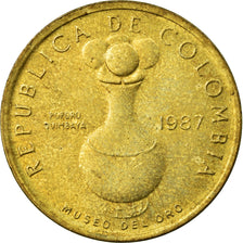 Monnaie, Colombie, 20 Pesos, 1987, TB+, Aluminum-Bronze, KM:271