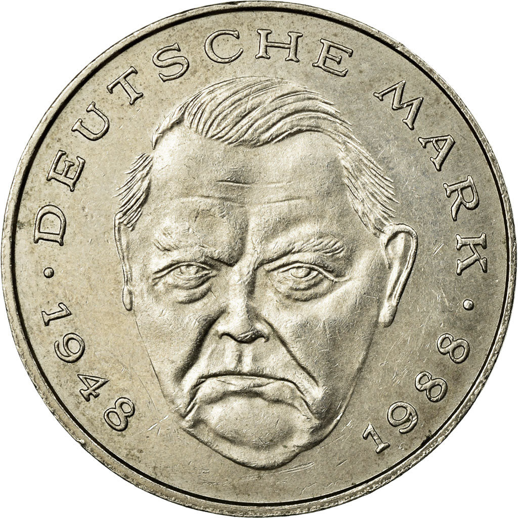 Coin, GERMANY - FEDERAL REPUBLIC, 2 Mark, 1991, Karlsruhe, EF(40-45)