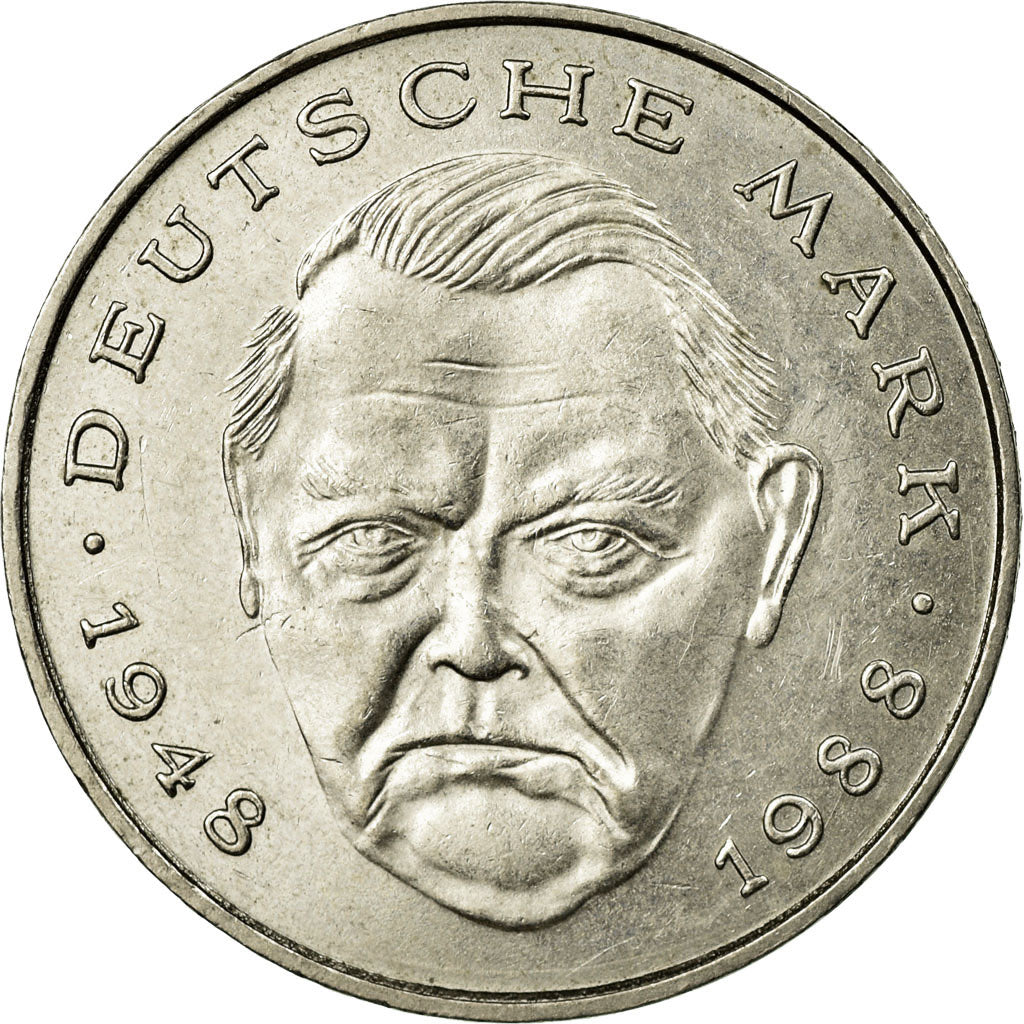 Coin, GERMANY - FEDERAL REPUBLIC, 2 Mark, 1989, Munich, AU(55-58), Copper-Nickel