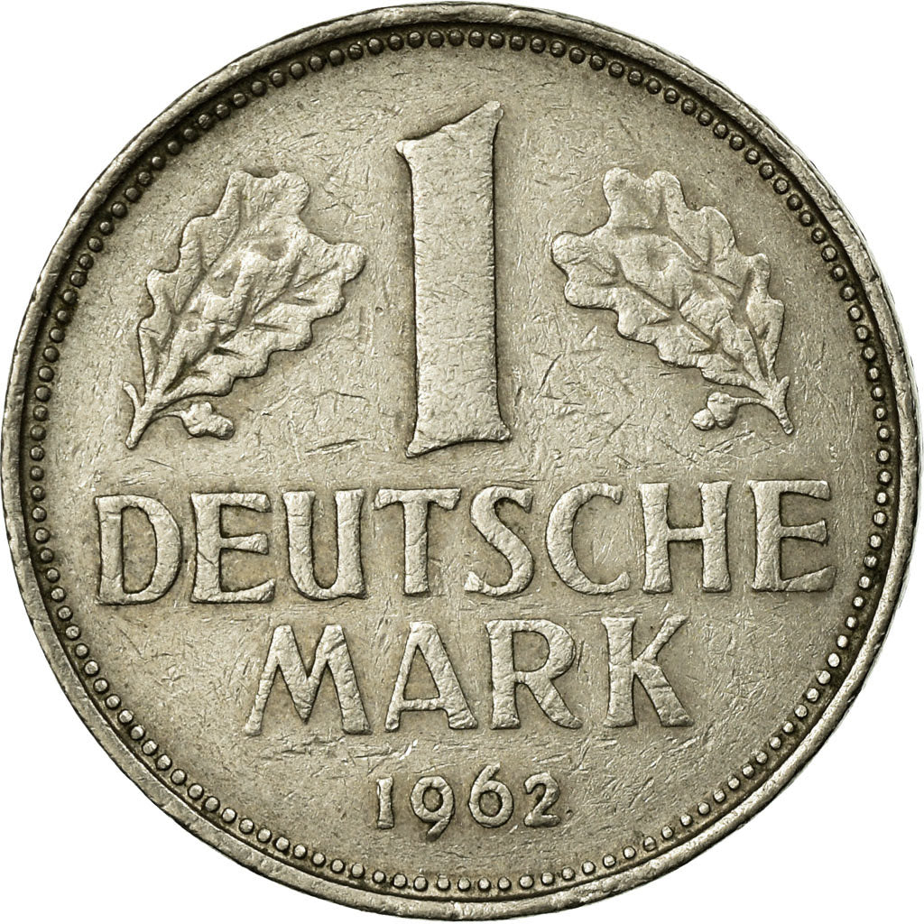 Coin, GERMANY - FEDERAL REPUBLIC, Mark, 1962, Munich, EF(40-45), Copper-nickel