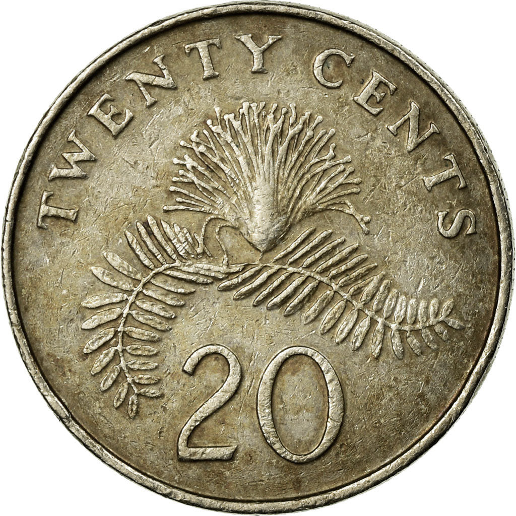 Munten, Singapur, 20 Cents, 1987, British Royal Mint, FR+, Copper-nickel, KM:52