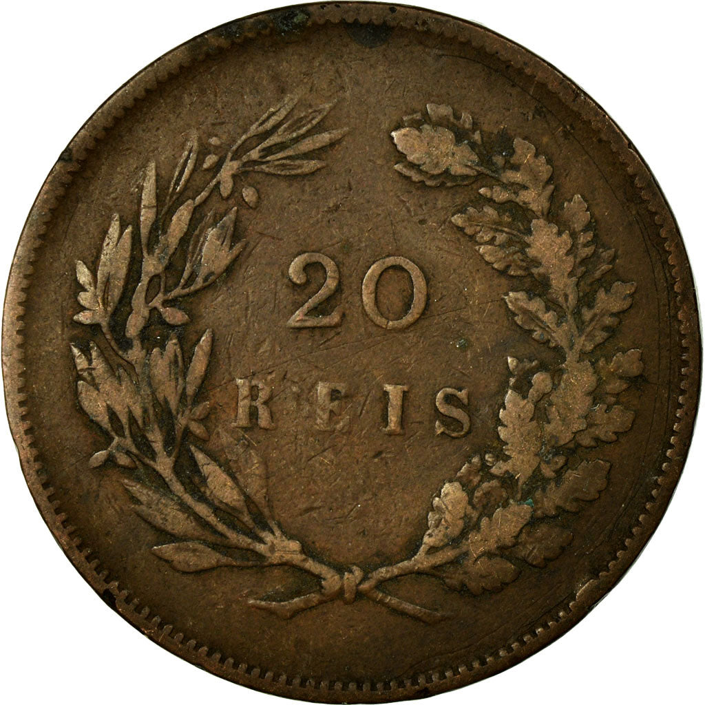 Moeda, Portugal, Carlos I, 20 Reis, 1891, F(12-15), Bronze, KM:533
