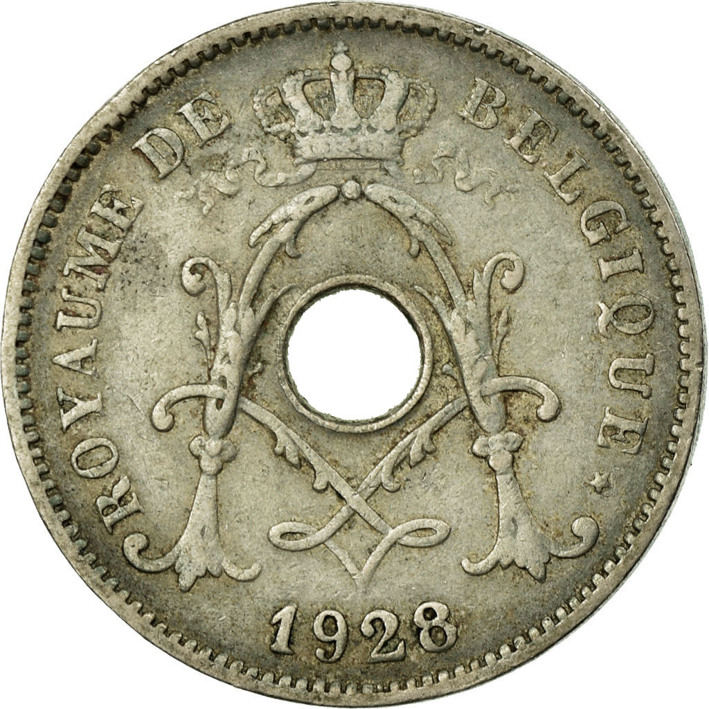 Munten, België, 10 Centimes, 1928, FR, Copper-nickel, KM:85.1