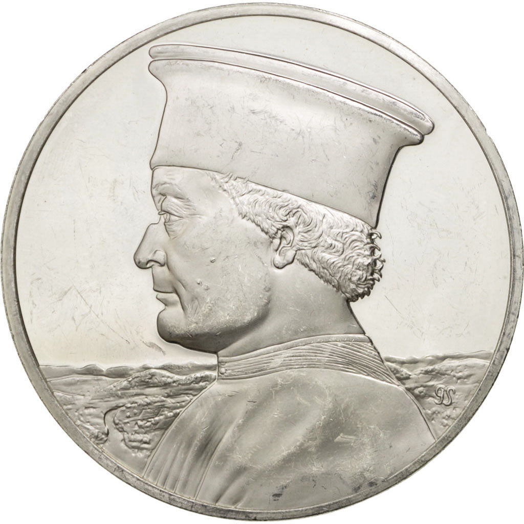 FRANCE, Arts & Culture, French Fifth Republic, Medal, MS(60-62), Silver, 50,...