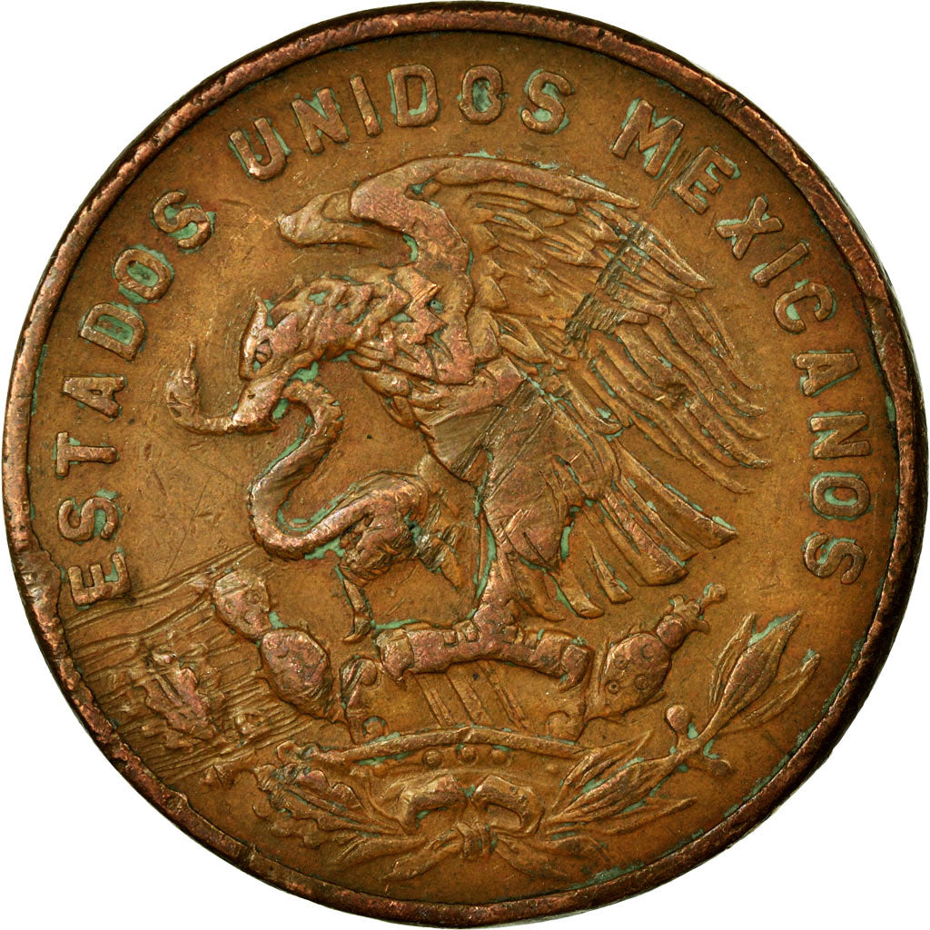 Coin, Mexico, 20 Centavos, 1957, Mexico City, EF(40-45), Bronze, KM:440