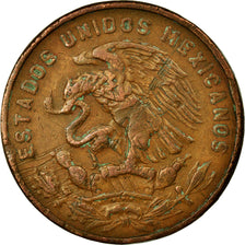 Coin, Mexico, 20 Centavos, 1957, Mexico City, EF(40-45), Bronze, KM:440