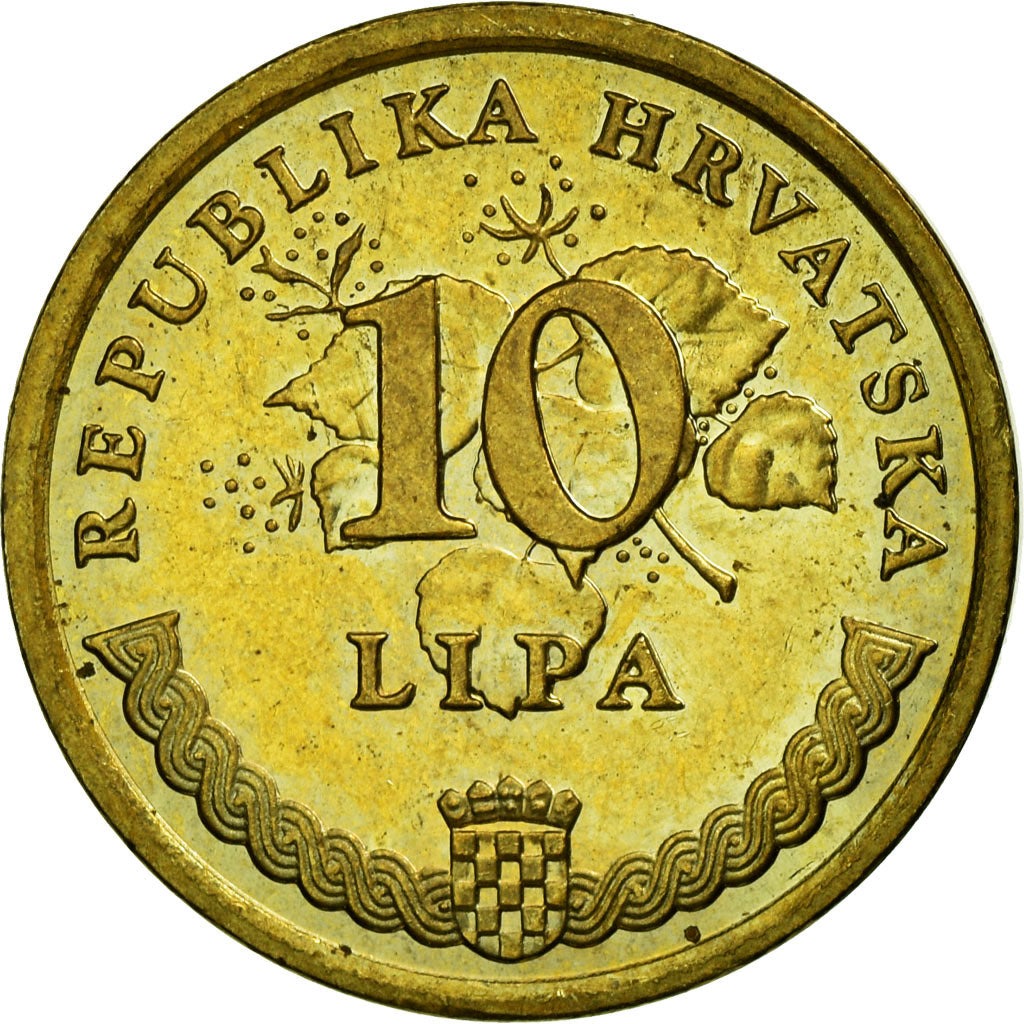 Monnaie, Croatie, 10 Lipa, 1995, TTB, Brass plated steel, KM:38