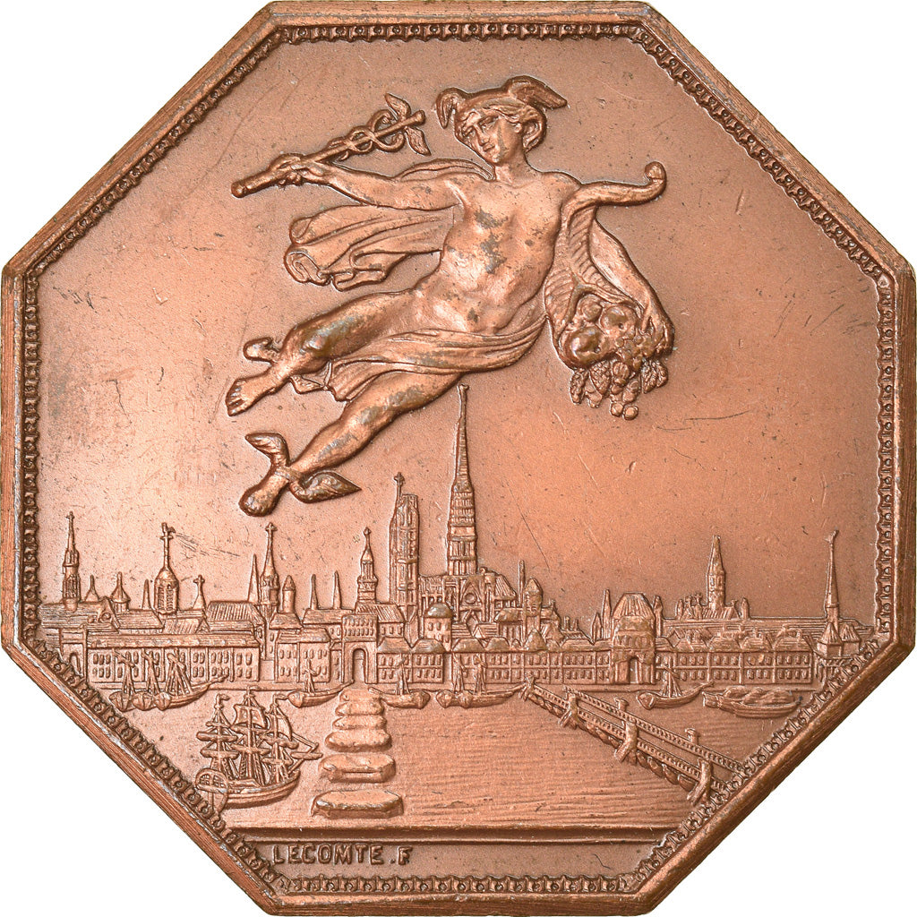 France, Token, Chambre de Commerce de Rouen, Business & industry, 1802, Lecomte