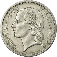Munten, Frankrijk, Lavrillier, 5 Francs, 1952, Paris, ZF+, Aluminium, KM:888b.1