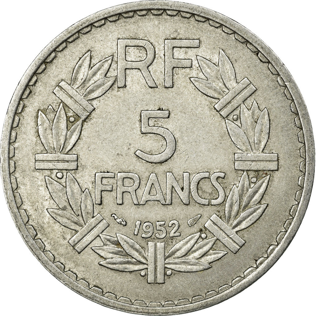 Munten, Frankrijk, Lavrillier, 5 Francs, 1952, Paris, ZF+, Aluminium, KM:888b.1