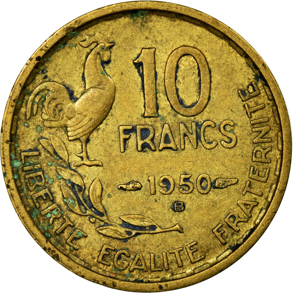 Münze, Frankreich, Guiraud, 10 Francs, 1950, Beaumont - Le Roger, S