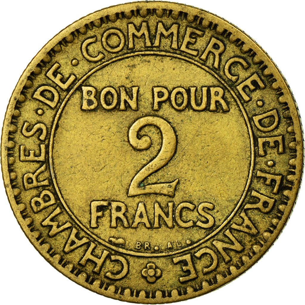 Coin, France, Chambre de commerce, 2 Francs, 1926, Paris, VF(30-35)