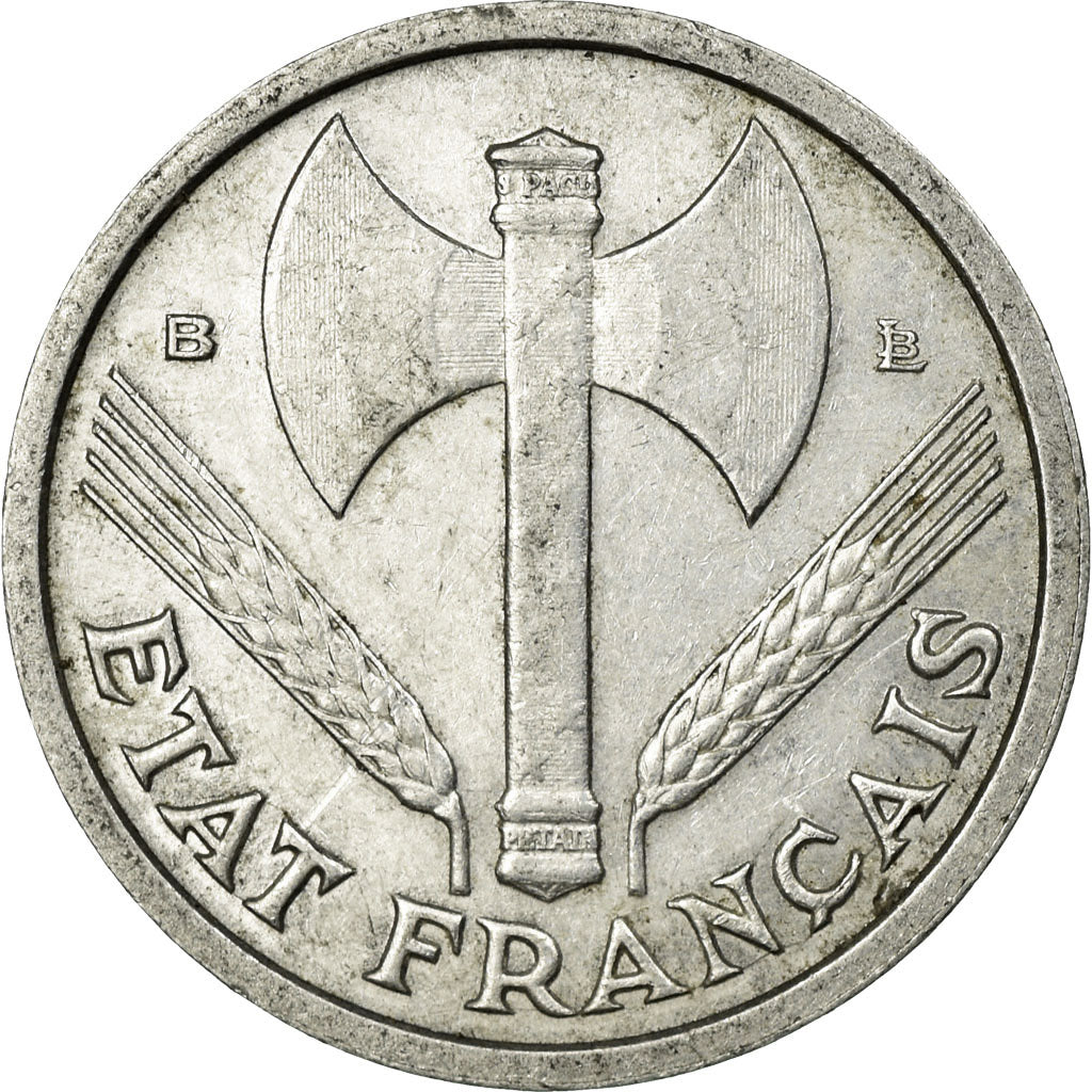 Moneta, Francia, Bazor, Franc, 1943, Rouen, BB, Alluminio, KM:902.2, Gadoury:471