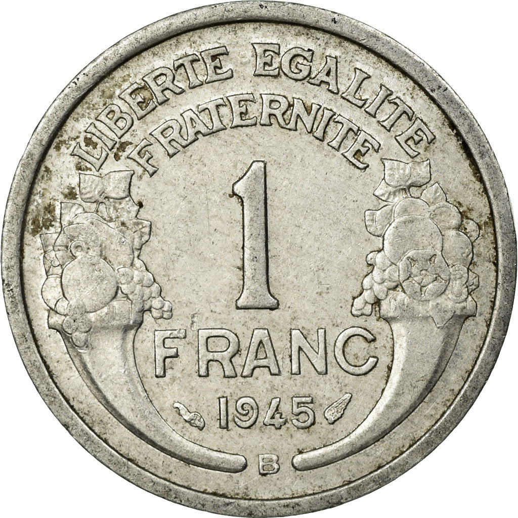 Coin, France, Morlon, Franc, 1945, Beaumont - Le Roger, VF(20-25), Aluminum