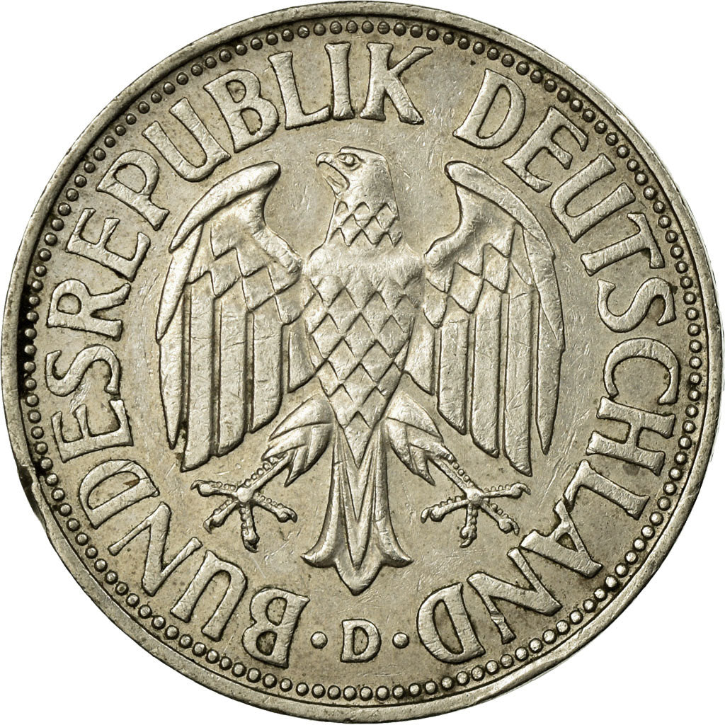 Coin, GERMANY - FEDERAL REPUBLIC, Mark, 1961, Munich, VF(30-35), Copper-nickel