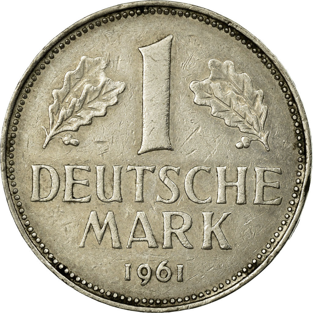 Coin, GERMANY - FEDERAL REPUBLIC, Mark, 1961, Munich, VF(30-35), Copper-nickel