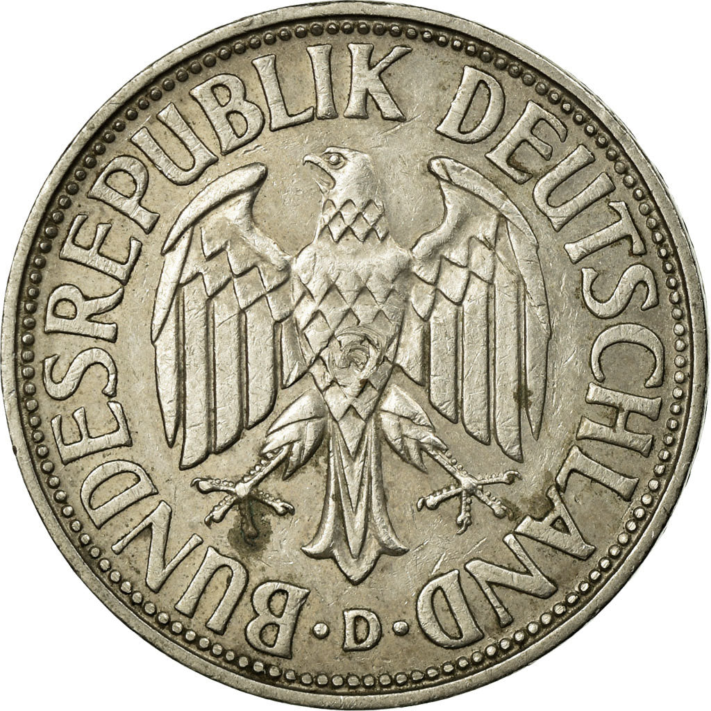 Moneta, GERMANIA - REPUBBLICA FEDERALE, Mark, 1966, Munich, MB+, Rame-nichel