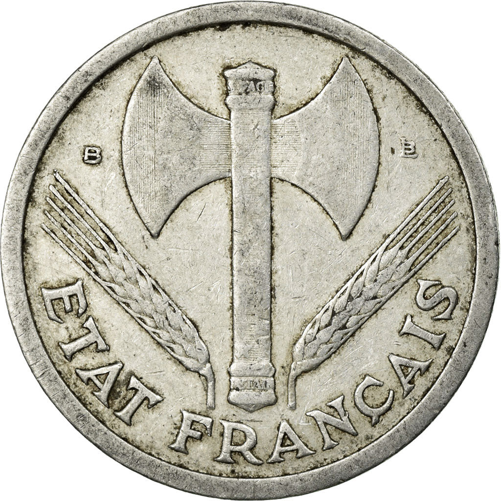 Münze, Frankreich, Bazor, 2 Francs, 1944, Beaumont - Le Roger, S+, Aluminium