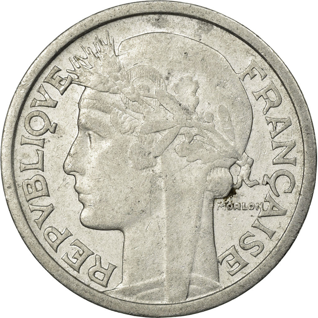 Münze, Frankreich, Morlon, 2 Francs, 1946, Beaumont - Le Roger, S+, Aluminium