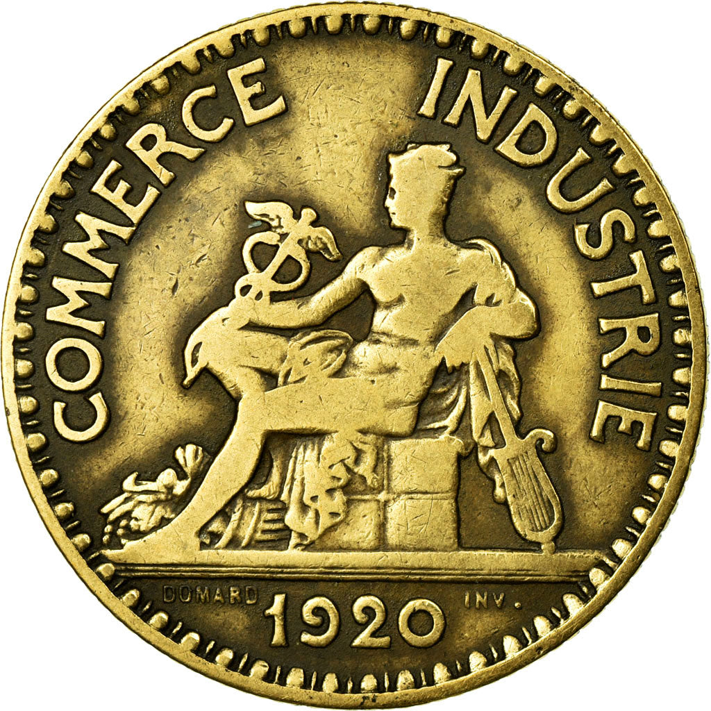 Munten, Frankrijk, Chambre de commerce, 2 Francs, 1920, Paris, FR+