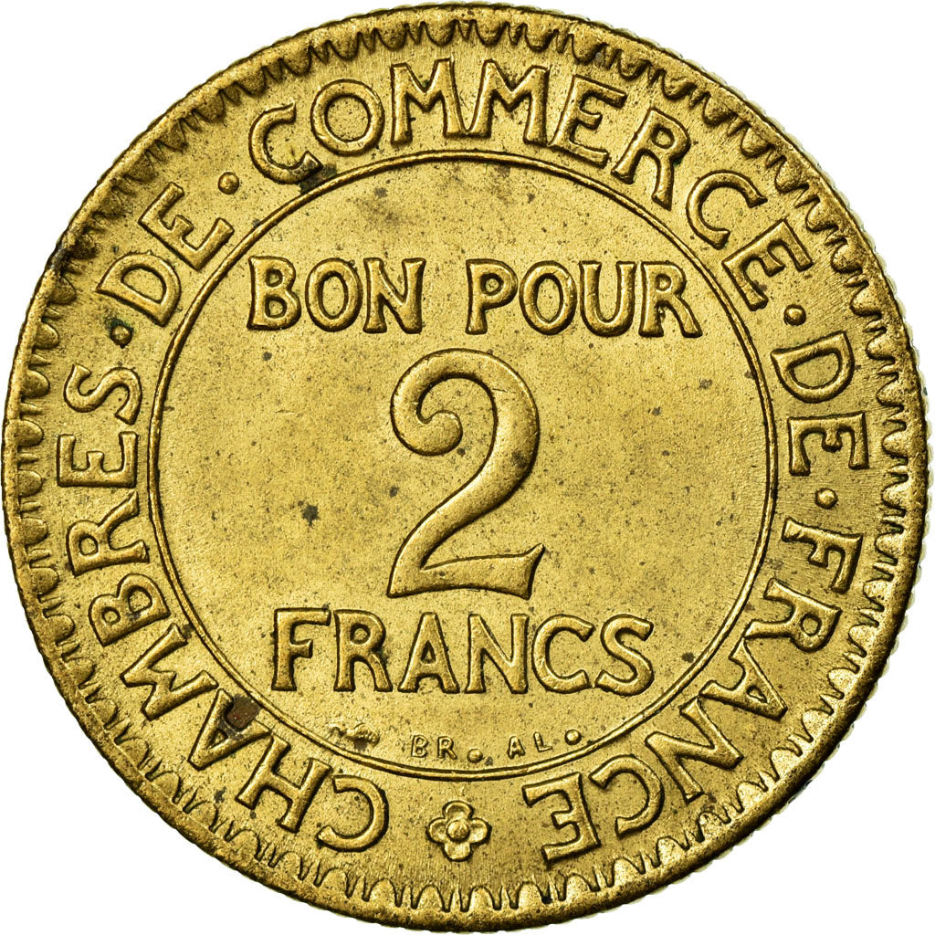 Coin, France, Chambre de commerce, 2 Francs, 1922, Paris, AU(55-58)