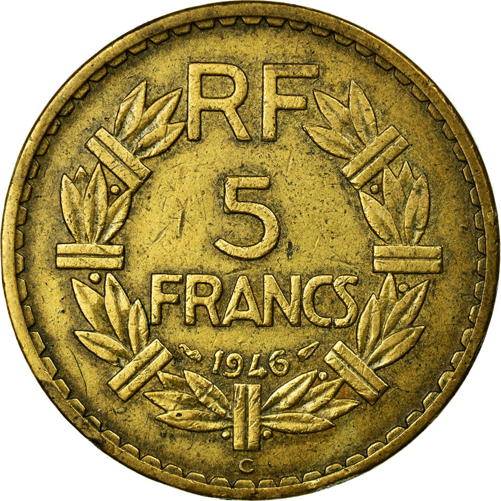 Coin, France, Lavrillier, 5 Francs, 1946, Castelsarrasin, VF(20-25)