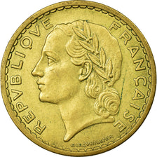 Coin, France, Lavrillier, 5 Francs, 1938, Paris, EF(40-45), Aluminum-Bronze