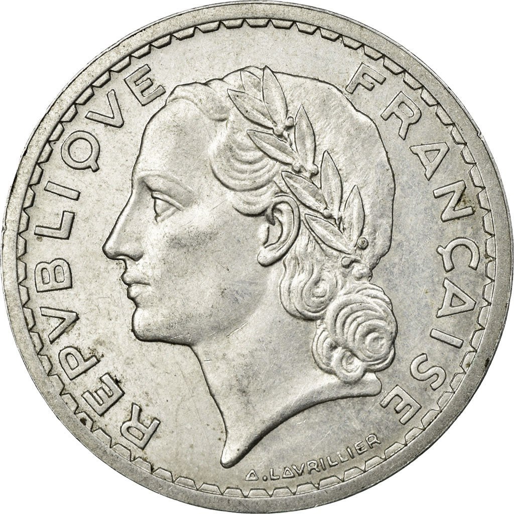 Moeda, França, Lavrillier, 5 Francs, 1947, Beaumont - Le Roger, EF(40-45)