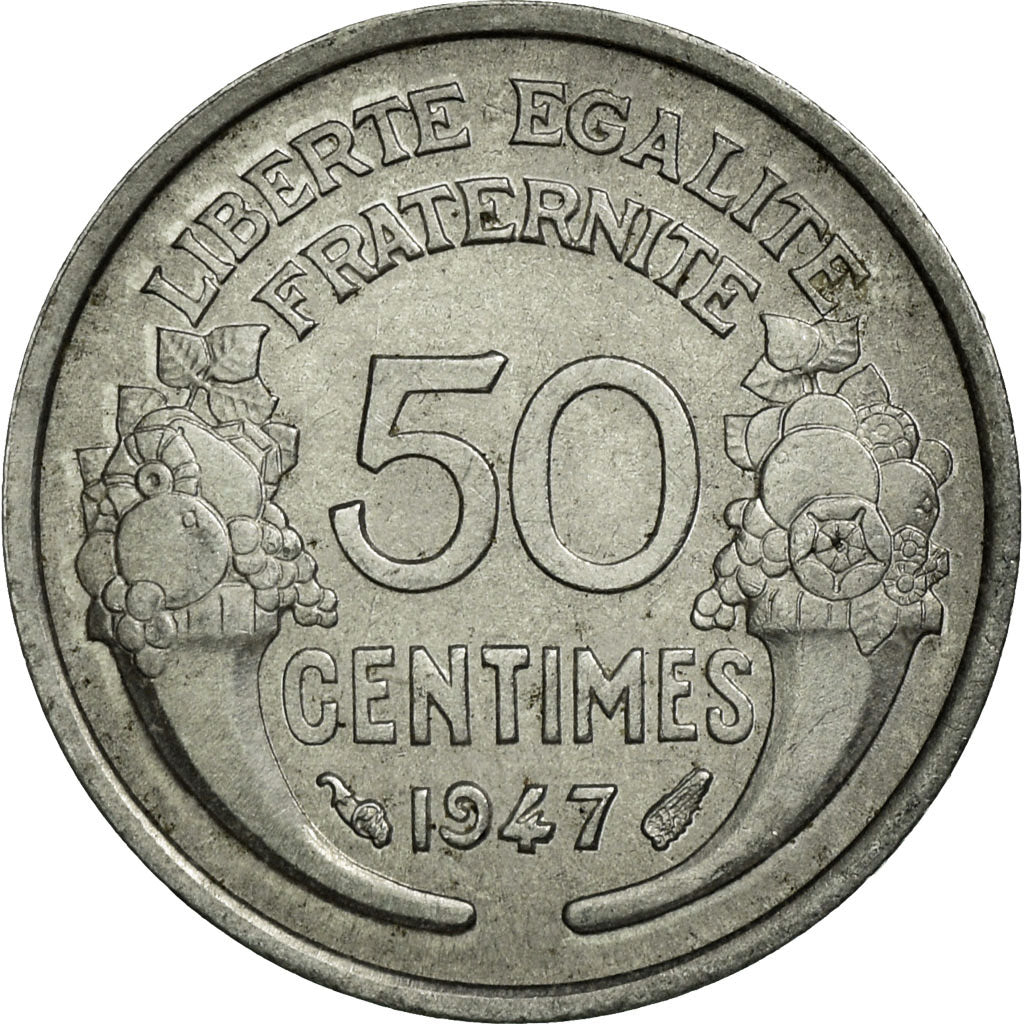Coin, France, Morlon, 50 Centimes, 1947, Paris, EF(40-45), Aluminum, KM:894.1a