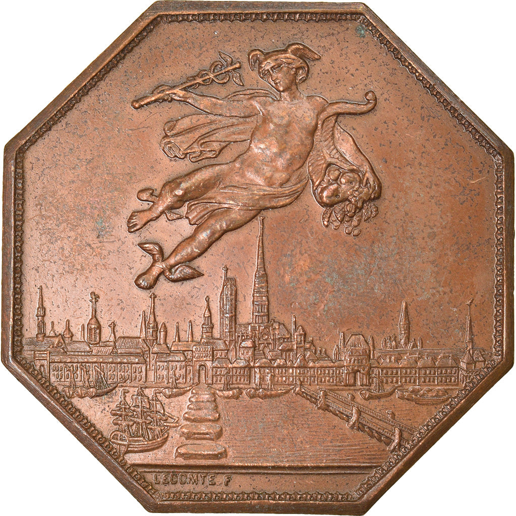 France, Token, Chambre de Commerce de Rouen, Business & industry, 1802, Lecomte