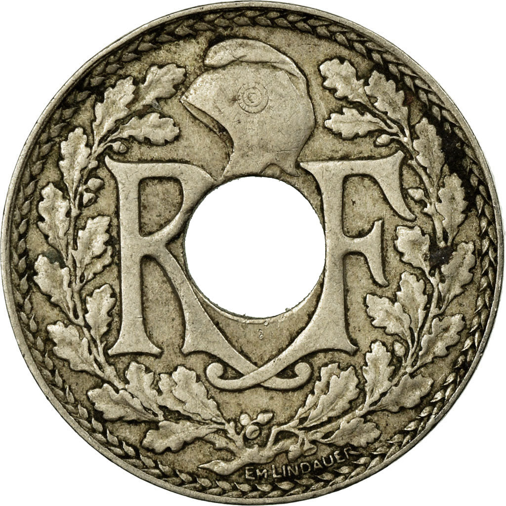 Munten, Frankrijk, Lindauer, 10 Centimes, 1924, Poissy, FR+, Copper-nickel
