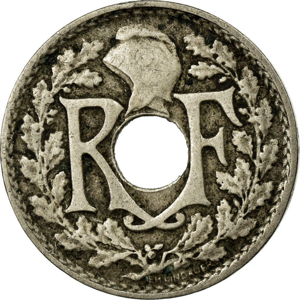 Coin, France, Lindauer, 5 Centimes, 1922, Poissy, EF(40-45), Copper-nickel