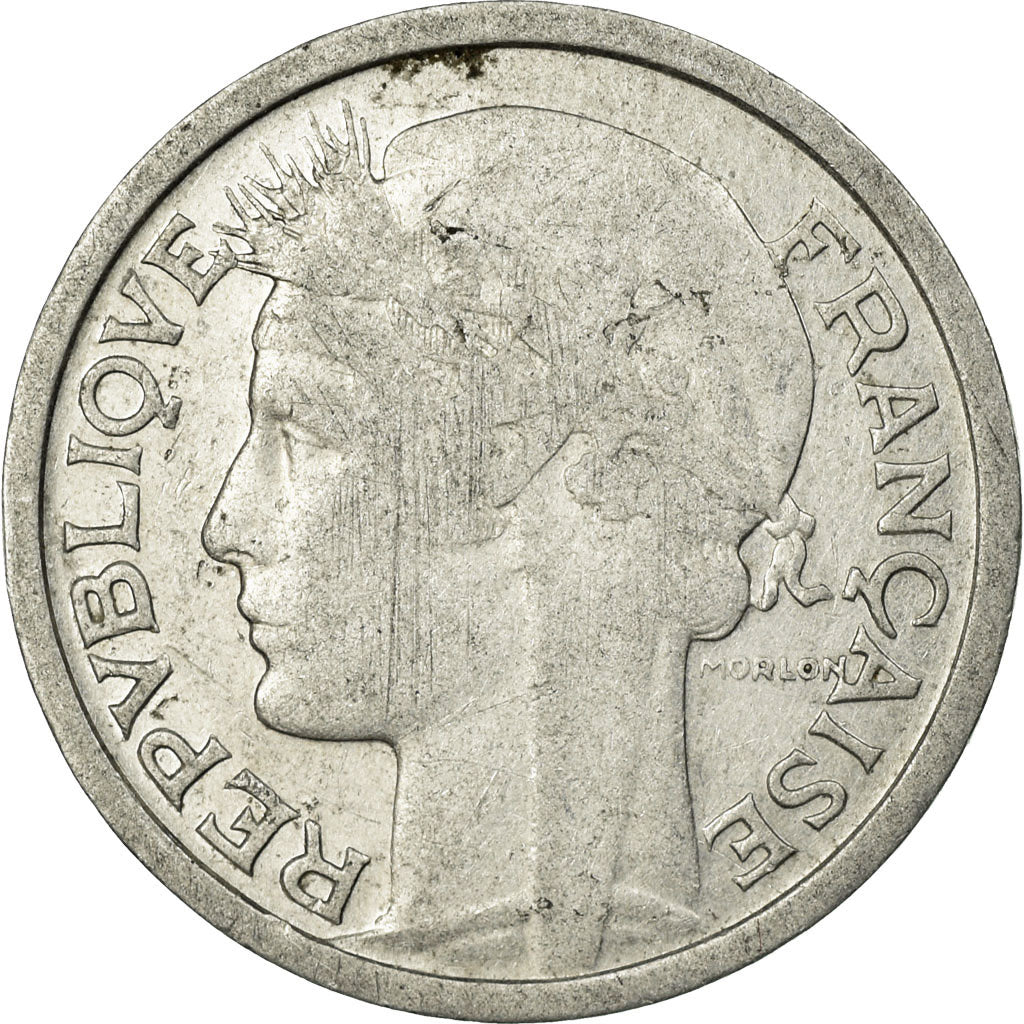 Coin, France, Morlon, Franc, 1945, Beaumont - Le Roger, VF(30-35), Aluminum