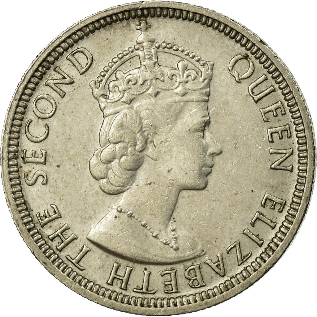 Coin, Mauritius, Elizabeth II, 1/4 Rupee, 1971, AU(55-58), Copper-nickel, KM:36