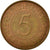 Coin, Mauritius, Elizabeth II, 5 Cents, 1970, EF(40-45), Bronze, KM:34