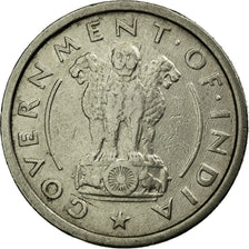 Coin, INDIA-REPUBLIC, 1/2 Rupee, 1950, AU(50-53), Nickel, KM:6.1
