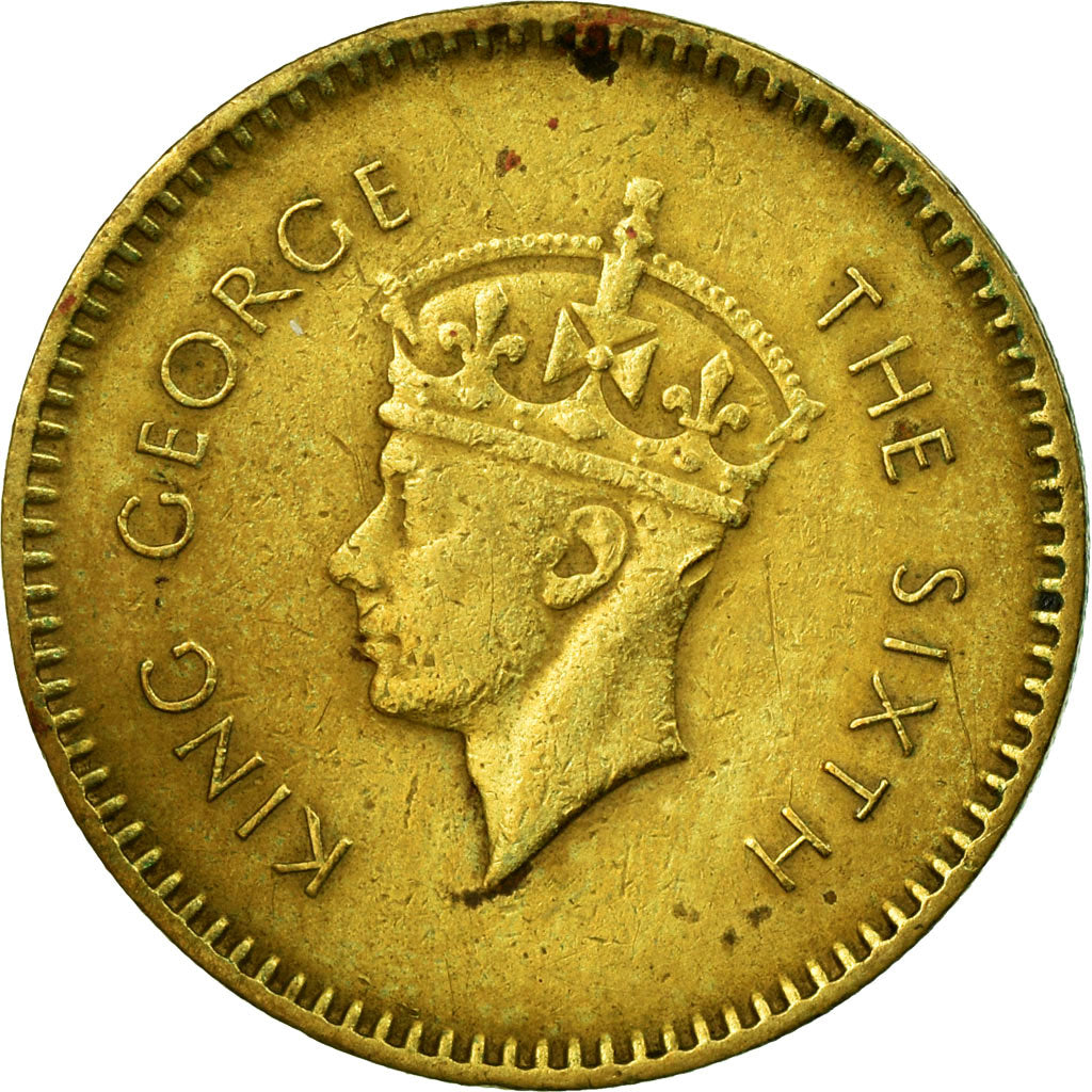 Monnaie, Ceylon, George VI, 25 Cents, 1951, TTB, Nickel-brass, KM:122