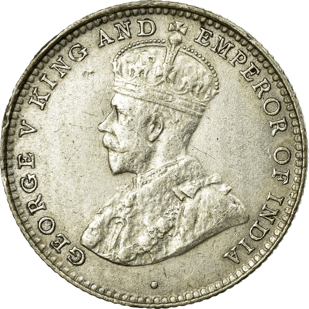 Coin, Ceylon, George V, 10 Cents, 1926, EF(40-45), Silver, KM:104a