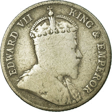 Coin, Ceylon, Edward VII, 25 Cents, 1910, EF(40-45), Silver, KM:98