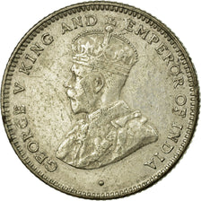 Coin, Ceylon, George V, 25 Cents, 1920, EF(40-45), Silver, KM:105a